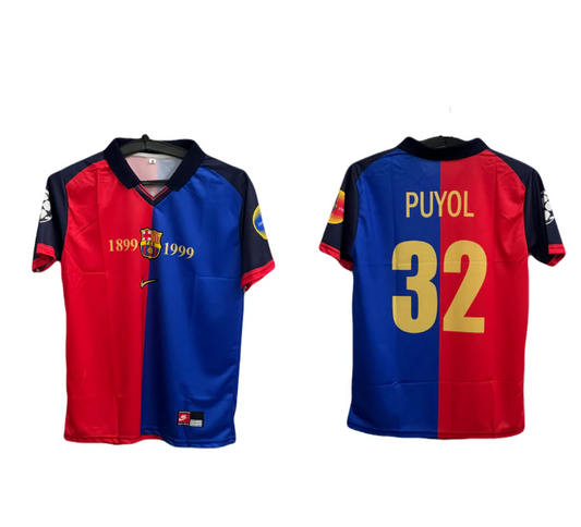Barca 1999 vintage jersey short sleeve puyol