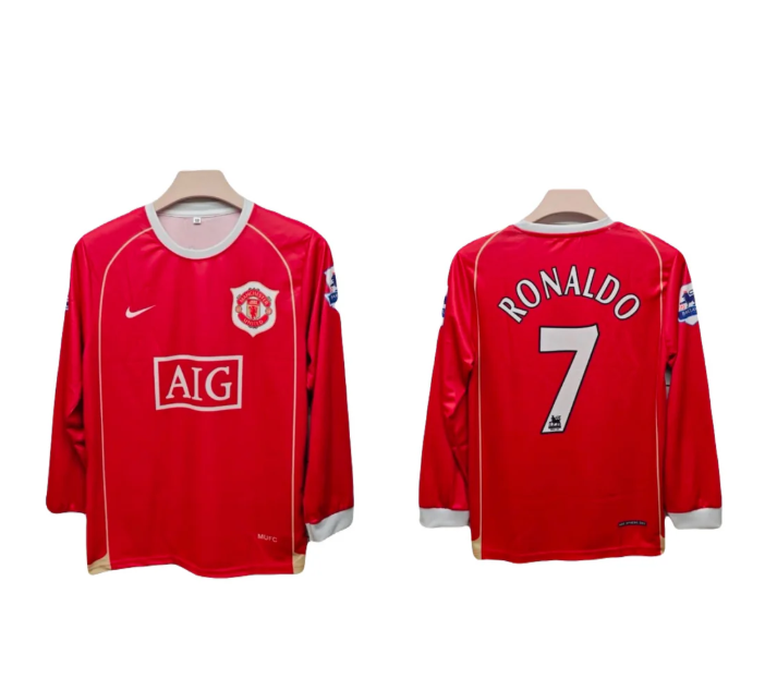 Manchester united 2006/07 home long sleeve jersey Ronaldo
