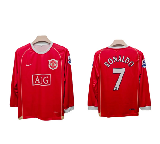 Manchester united 2006/07 home long sleeve jersey Ronaldo