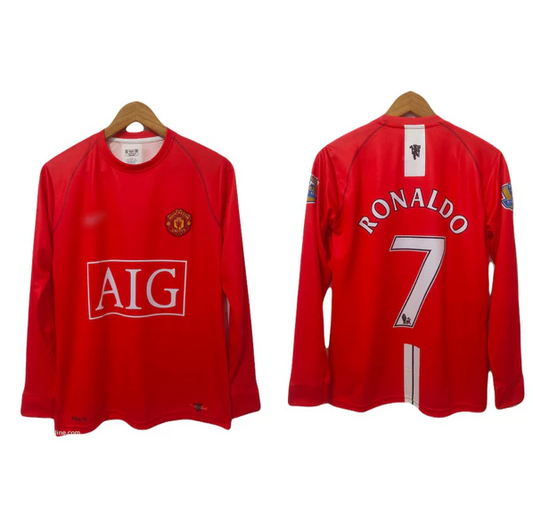 Ronaldo man united 7 2008 full sleeve embroidery Zyra store